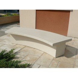 Banc béton courbe