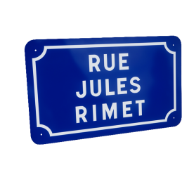 plaque de rue simple filet