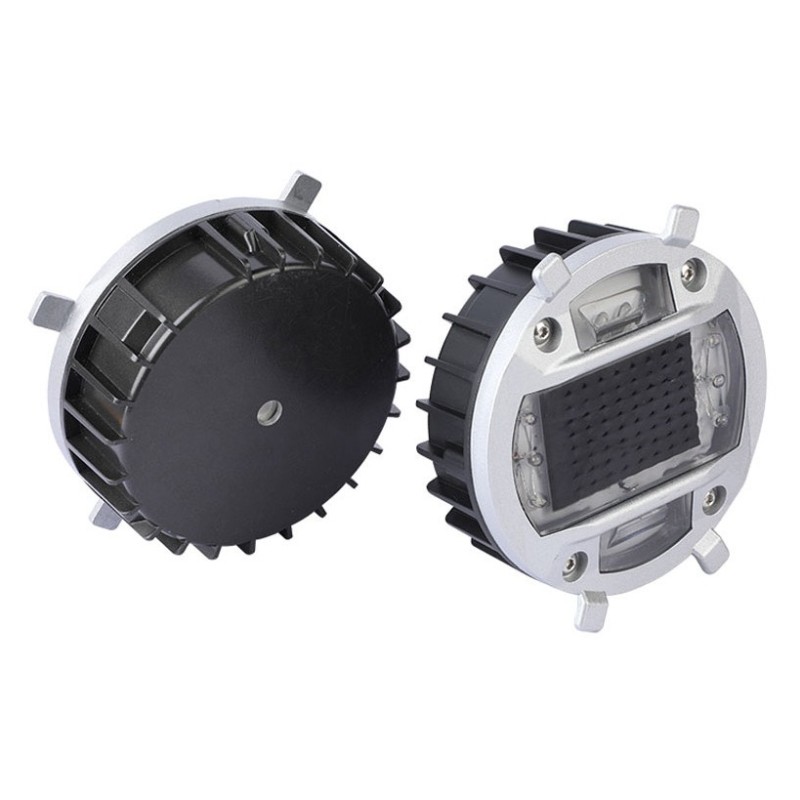 Plots led solaire routier encastrable carrossable 360°