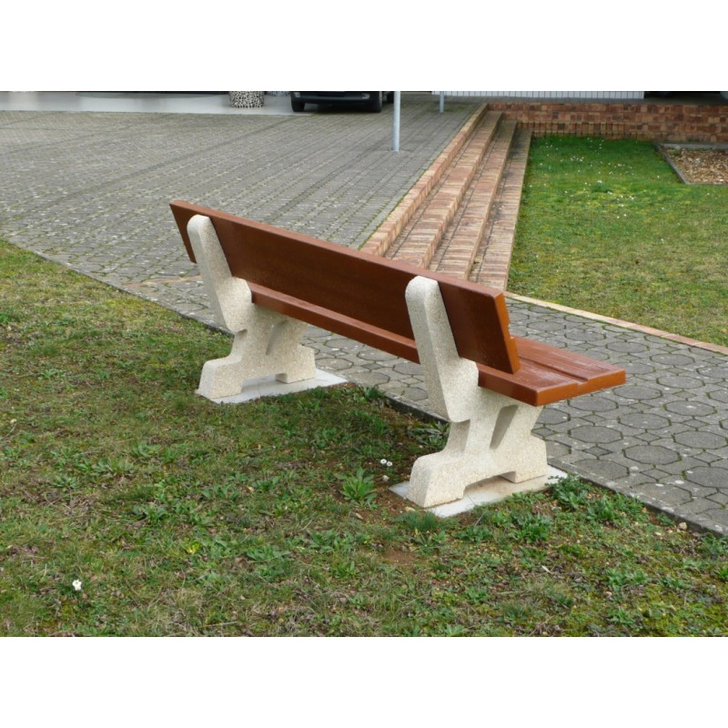 Banc public aspect bois