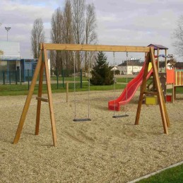 Balançoire tout bois avec 2...