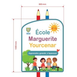 Panneau signalétique école
