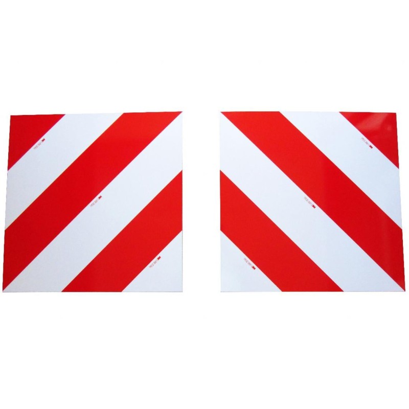 PLAQUES - KIT 2 PLAQUES CARRÉES CONVOI EXCEPTIONNEL (G+D) 423x423x1mm