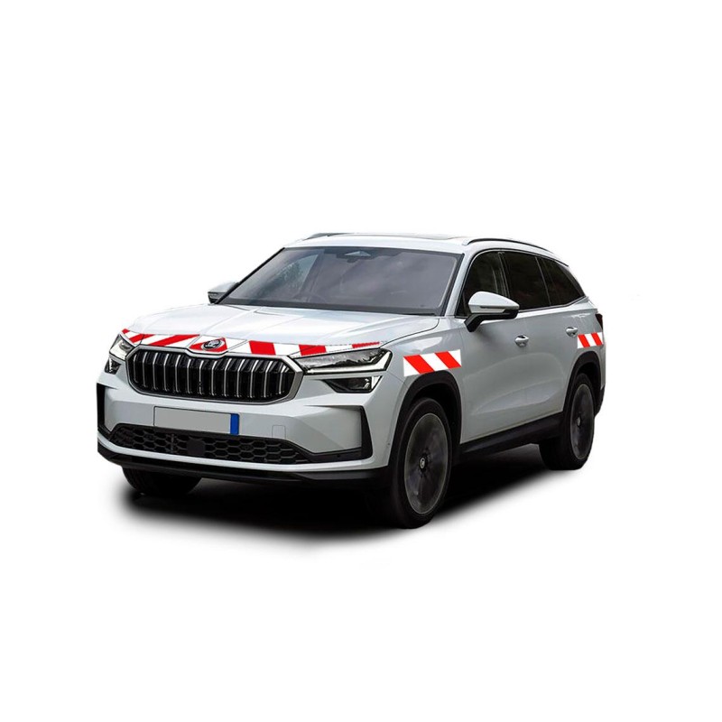 KIT VEHICULE ROUGE BLANC - Kit de balisage prédécoupé Classe B SKODA KODIAQ 2024
