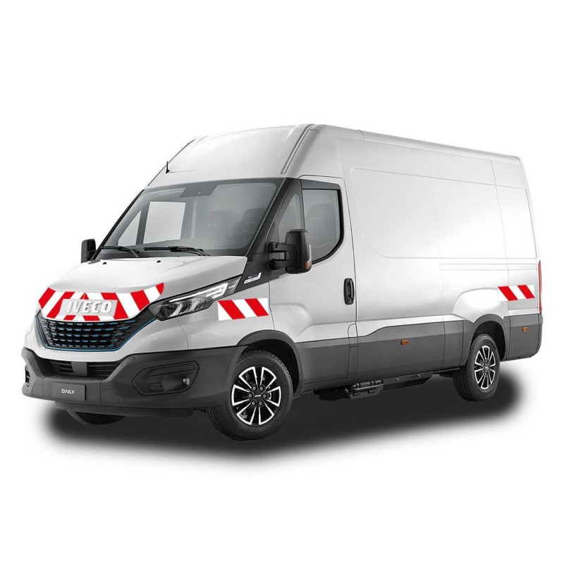 KIT VEHICULE ROUGE BLANC - Kit de balisage prédécoupé Classe A IVECO DAILY 2024