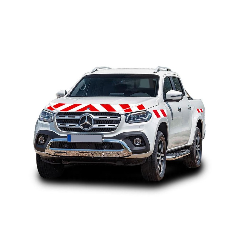 KIT VEHICULE ROUGE BLANC - Kit de balisage prédécoupé Classe B MERCEDES CLASSE X 2017 à 2020