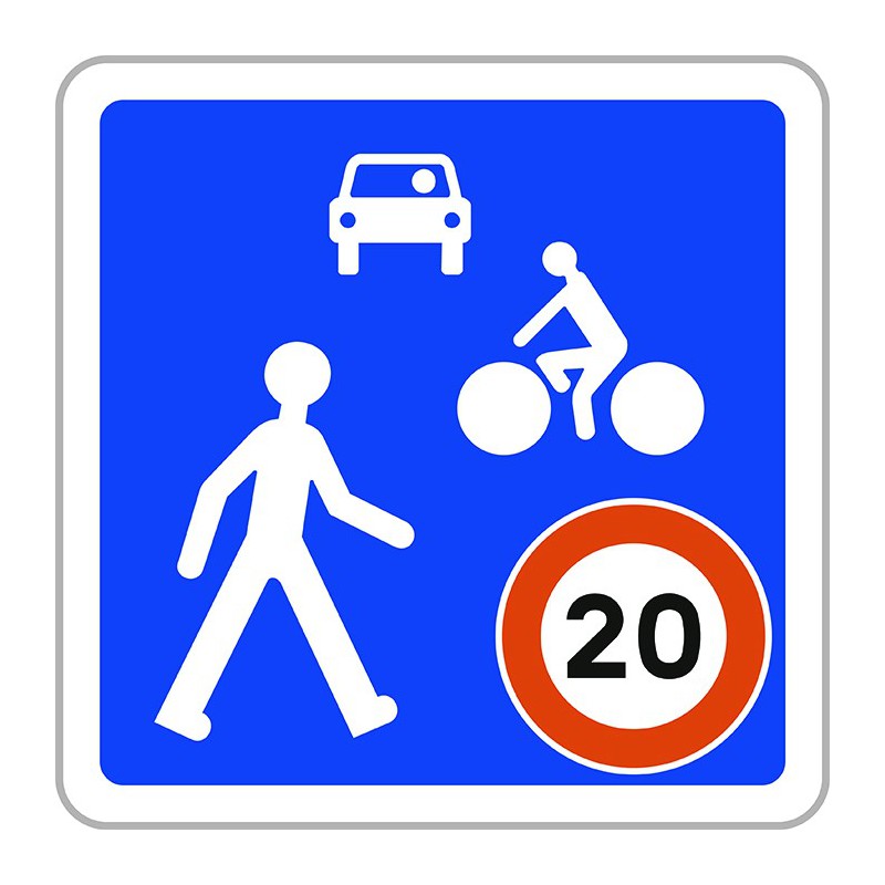 Panneau De Signalisation Routière, Type B52, Aluminium, NF, Classe 2