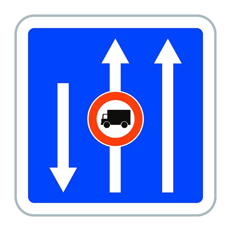 Panneau De Signalisation Routière, Type C24a, Aluminium, NF, Classe 2