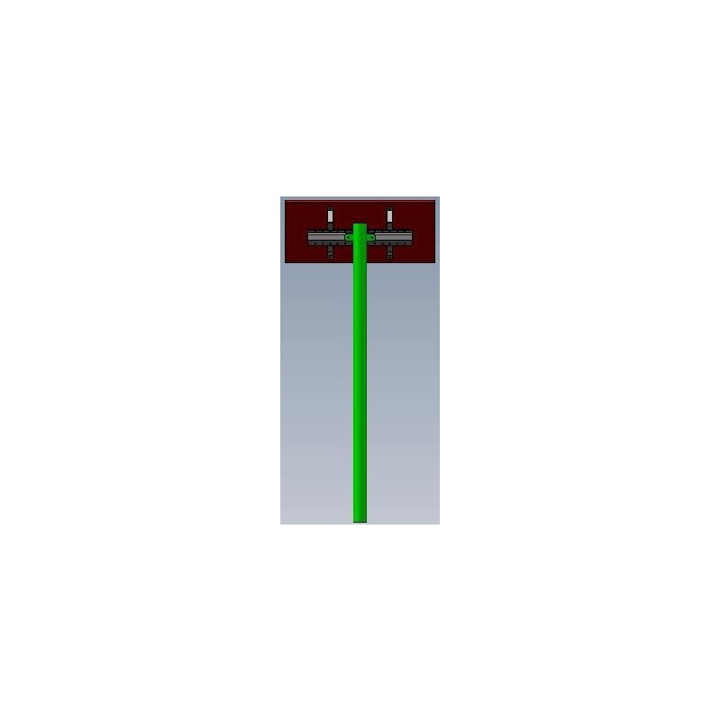 Structure de pose de panneau solaire sur mât