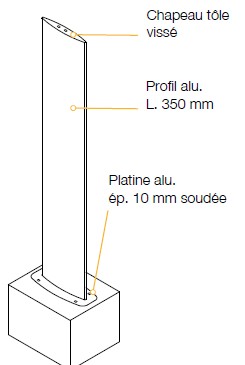 totem signalétique aile d'avion